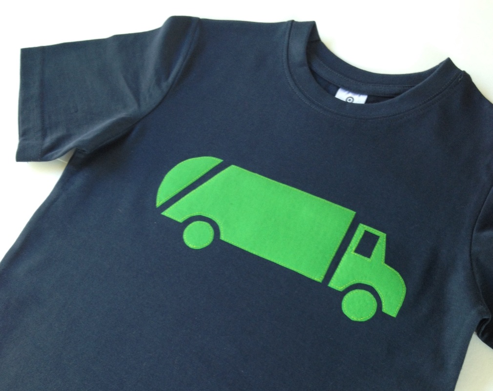 Noisy Kids appliqued Garbage Truck T-shirt for children