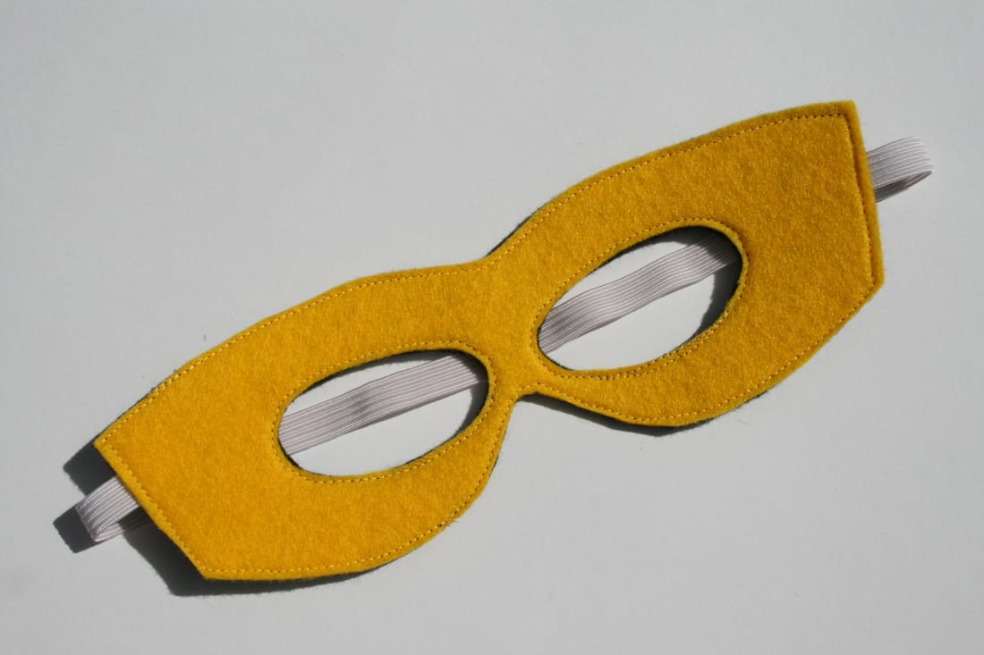 Yellow Super Hero Mask from Noisy Kids